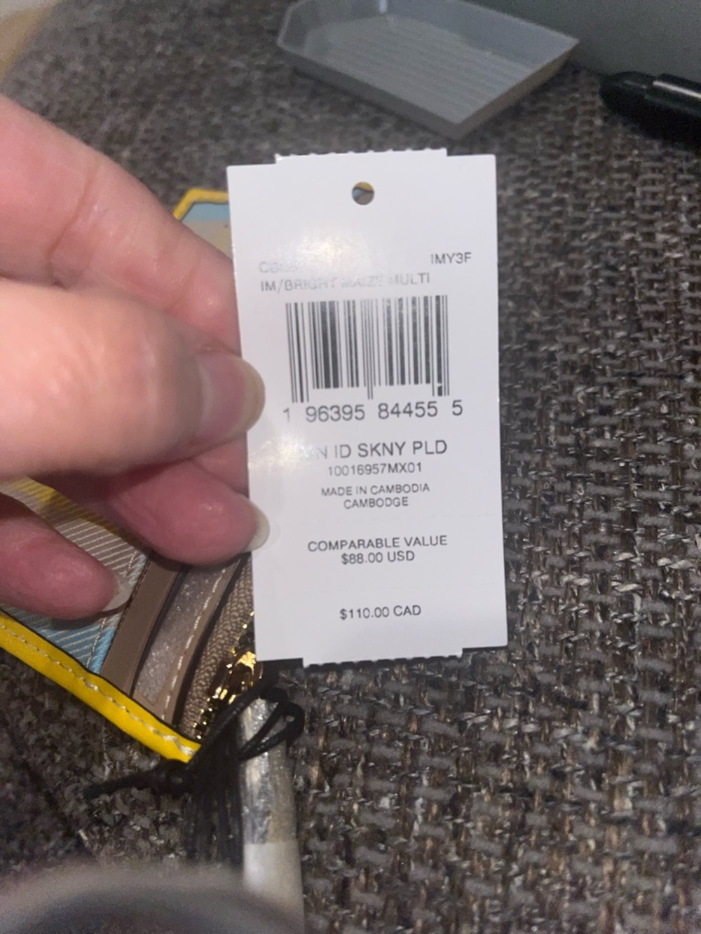 NWT Coach Plaid Card Wallet - Picture 2 of 5